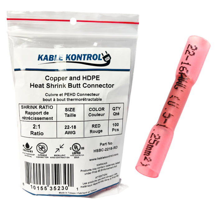 Heat Shrink Butt Splice Connector - Insulated