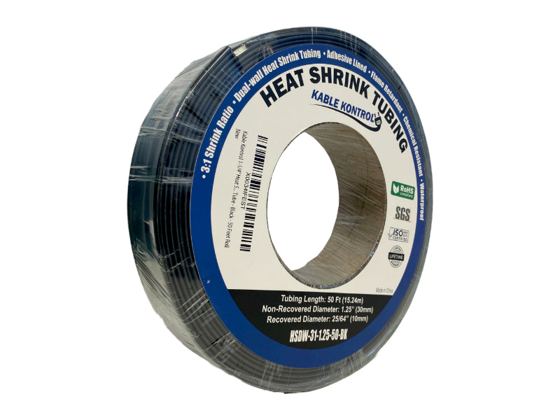 3:1 - Dual Wall Polyolefin Heat Shrink Tubing - Black