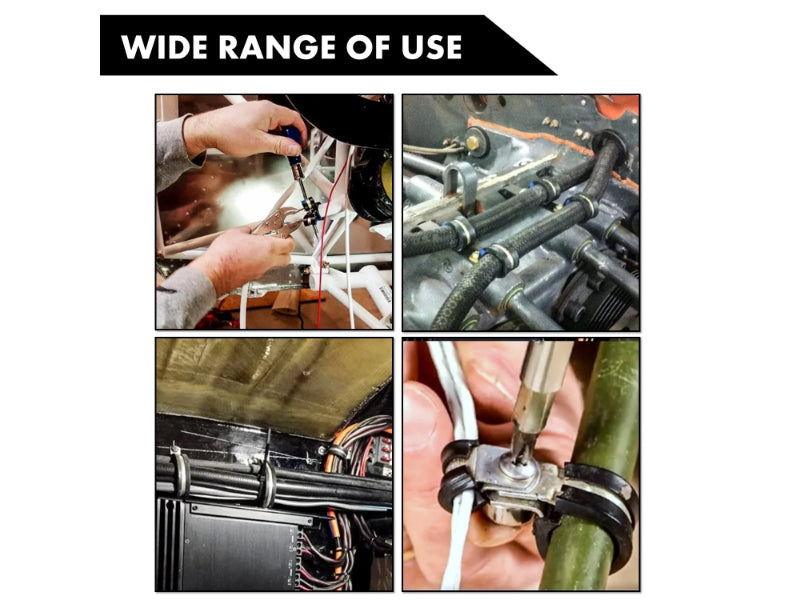 Stainless Steel Cable Clamps - Rubber Insulated