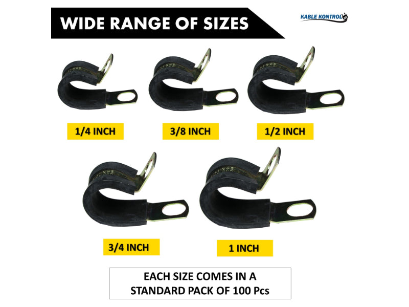 Steel Cable Clamps - Zinc Plated & Rubber Insulated