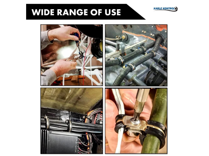 Steel Cable Clamps - Zinc Plated & Rubber Insulated