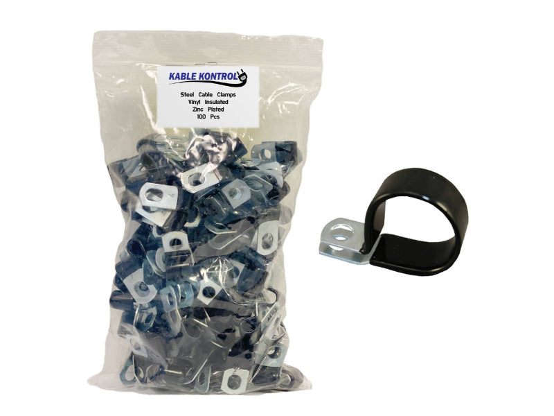 Steel Cable Clamps - Vinyl Insulated & Zinc Plated