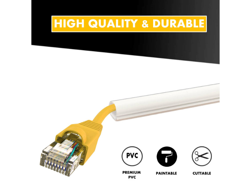 TV Wall Cord Cover Rounded Cable Raceway Kits