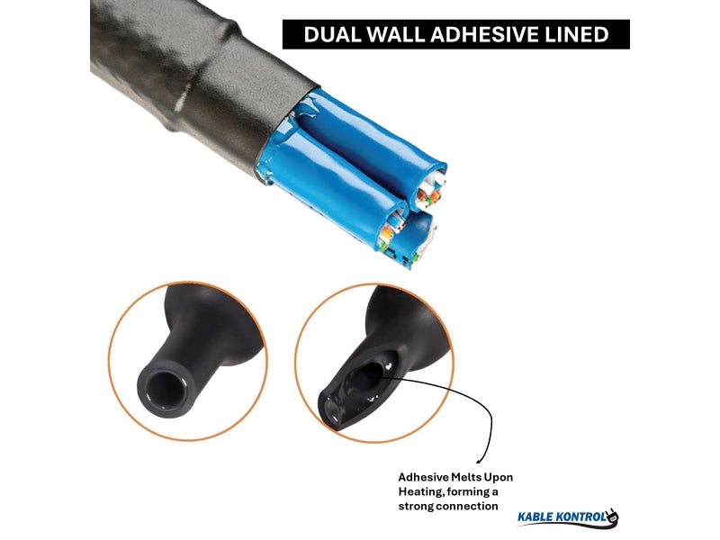 Heat Shrink Tubing - Dual Wall Adhesive Lined - Polyolefin - 2:1 Ratio