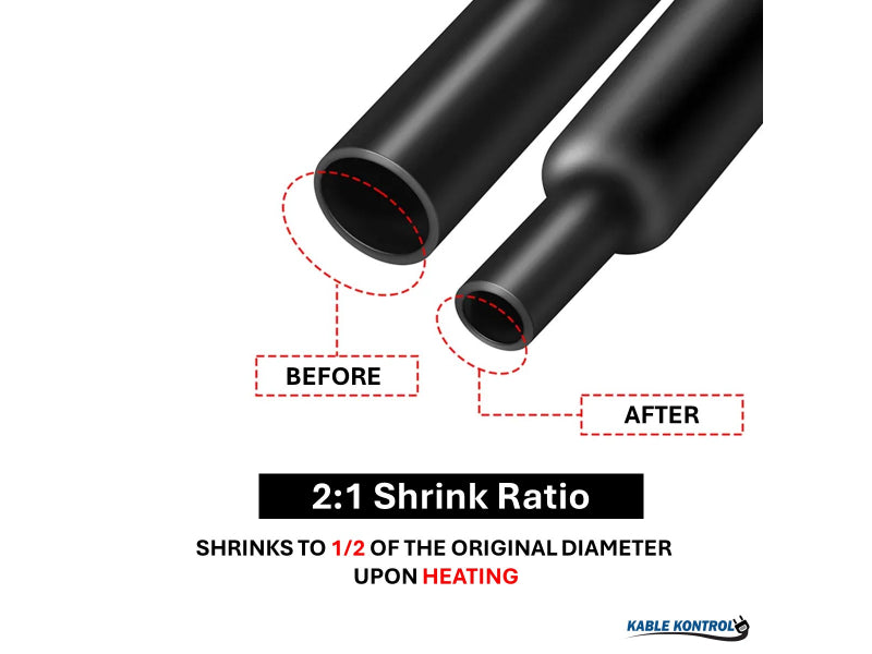 Heat Shrink Tubing - Dual Wall Adhesive Lined - Polyolefin - 2:1 Ratio