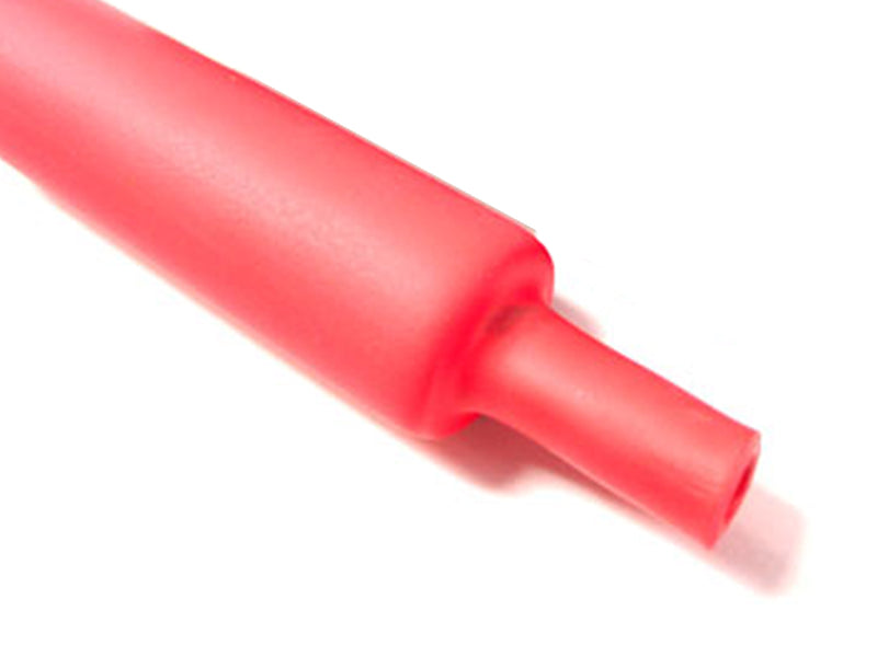 3:1 Heat Shrink Tubing - Dual Wall Adhesive Lined Polyolefin - 1/2" Inside Diameter - 4' Long Stick - Red