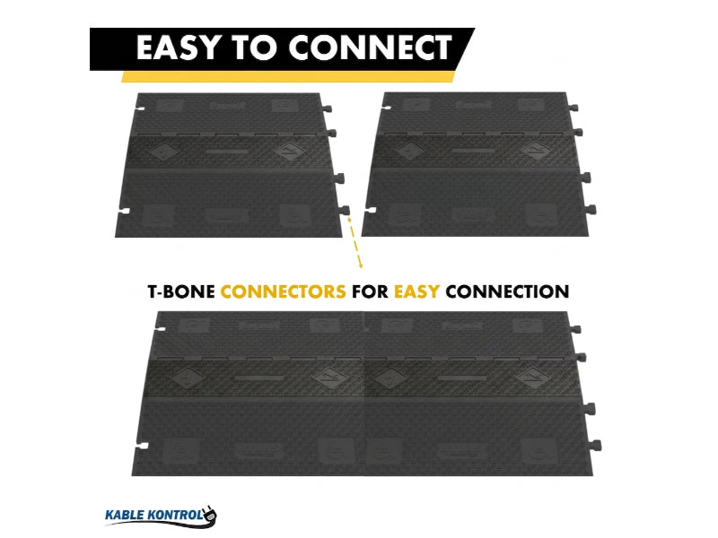 ATLAS® ADA Low Profile Cable Protector Ramp - 5 Channels - CP-ADA-5CH-BB