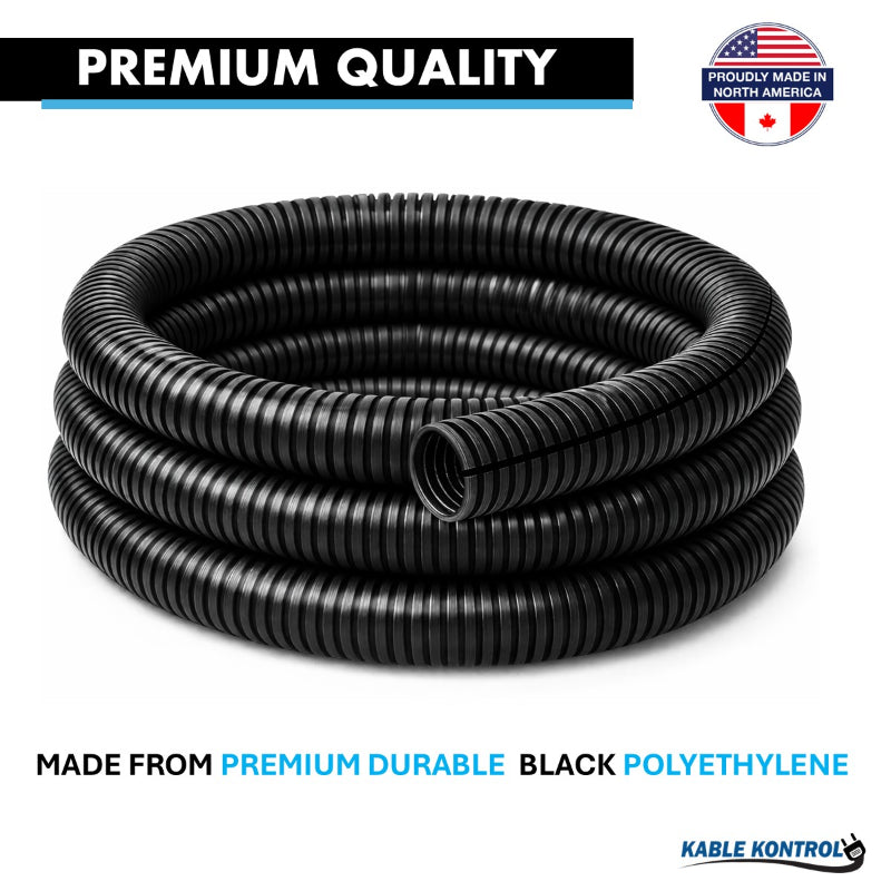 Convoluted Split Wire Loom Tubing - Polyethylene