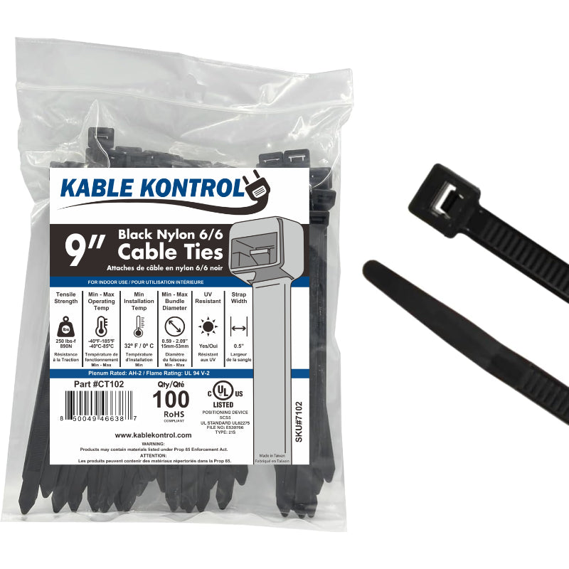 Black Cable Ties - UV Resistant
