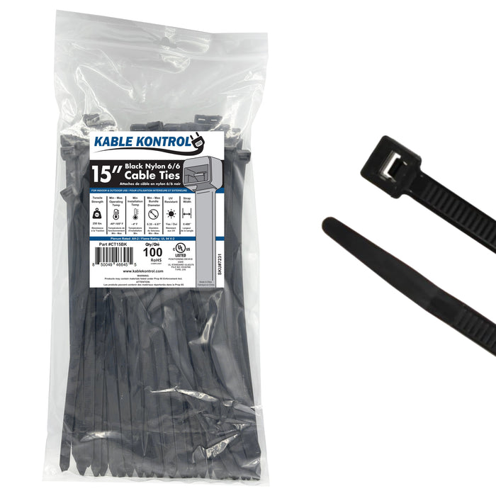 Black Cable Ties - UV Resistant