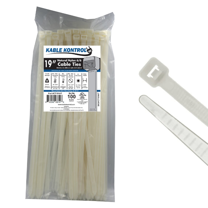 Natural Clear Nylon Zip Ties