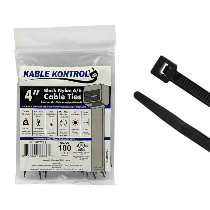 Black Cable Ties - UV Resistant