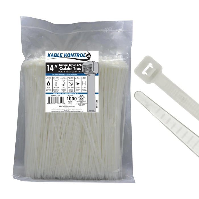 Natural Clear Nylon Zip Ties