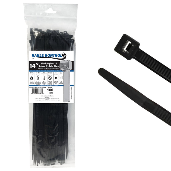 Nylon 12 Solar & Weather Resistant Cable Zip Ties