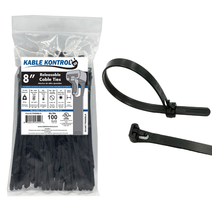 Releasable Reusable Zip Ties