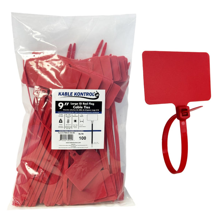 Large ID Flag Cable Zip Ties