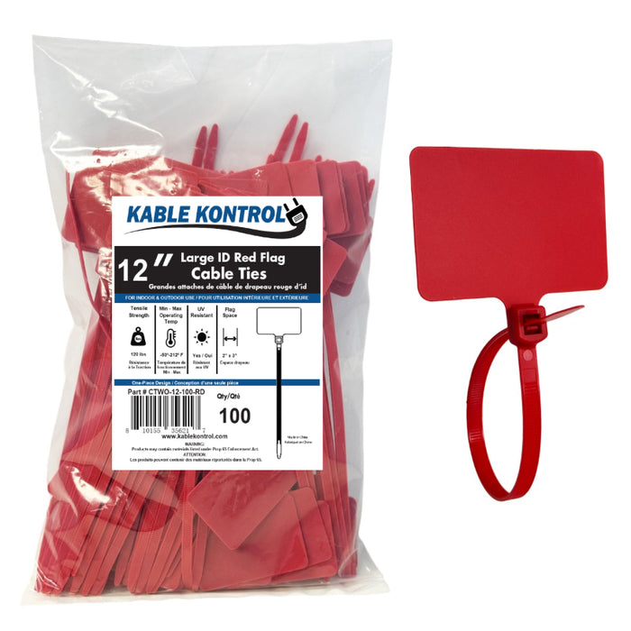 Large ID Flag Cable Zip Ties