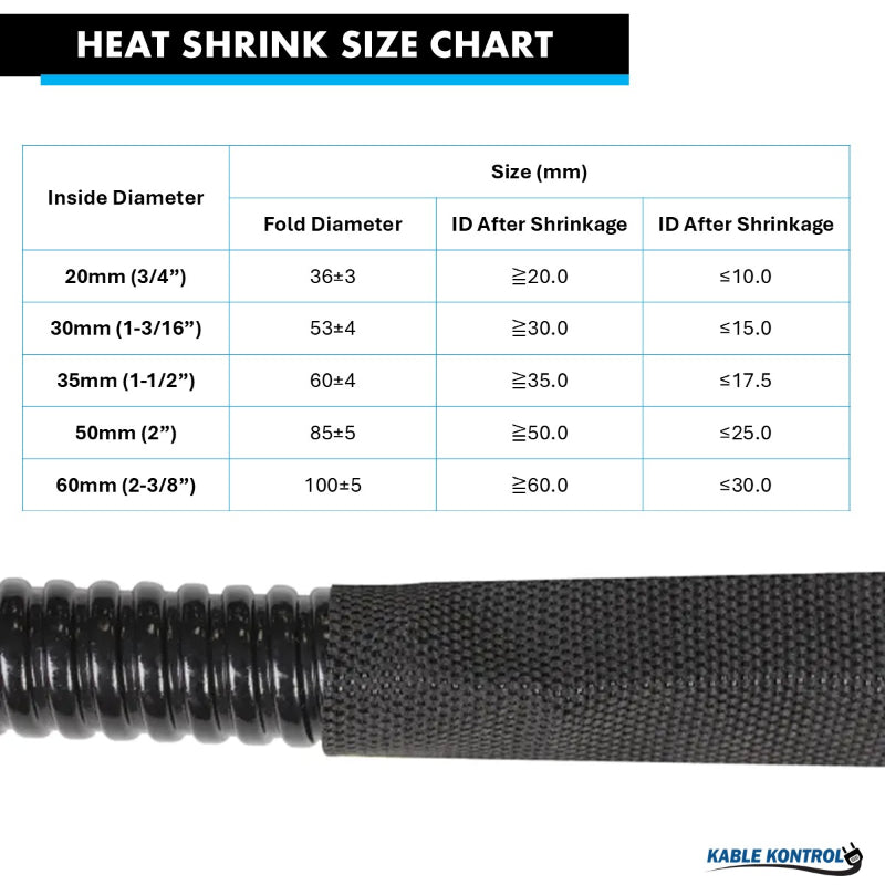Abrasion Resistant Heat Shrink Tubing - Woven Polyester Fabric - 2:1 Ratio