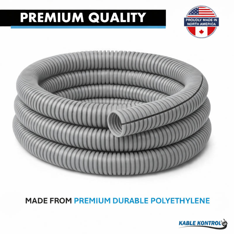 Convoluted Split Wire Loom Tubing - Polyethylene