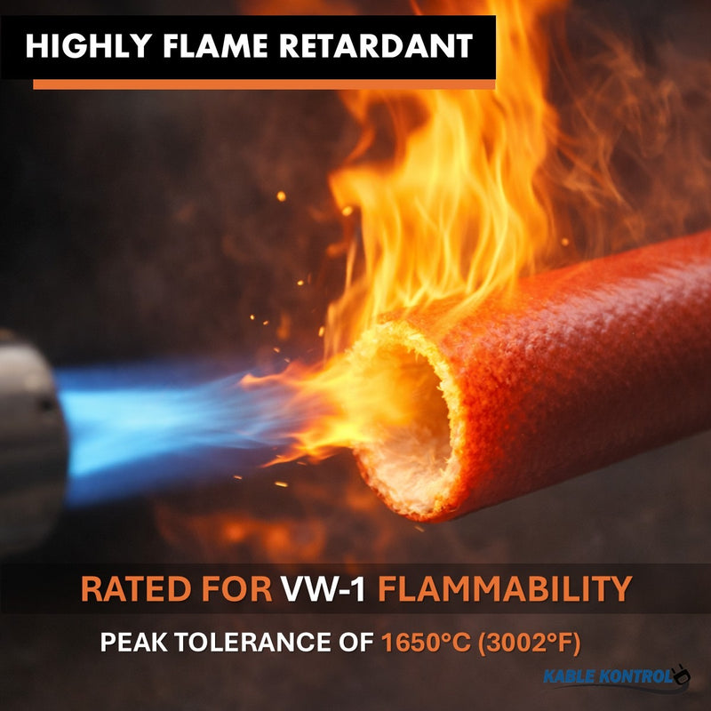 Heat Resistant Silicone Jacketed Fiberglass Wire Sleeve