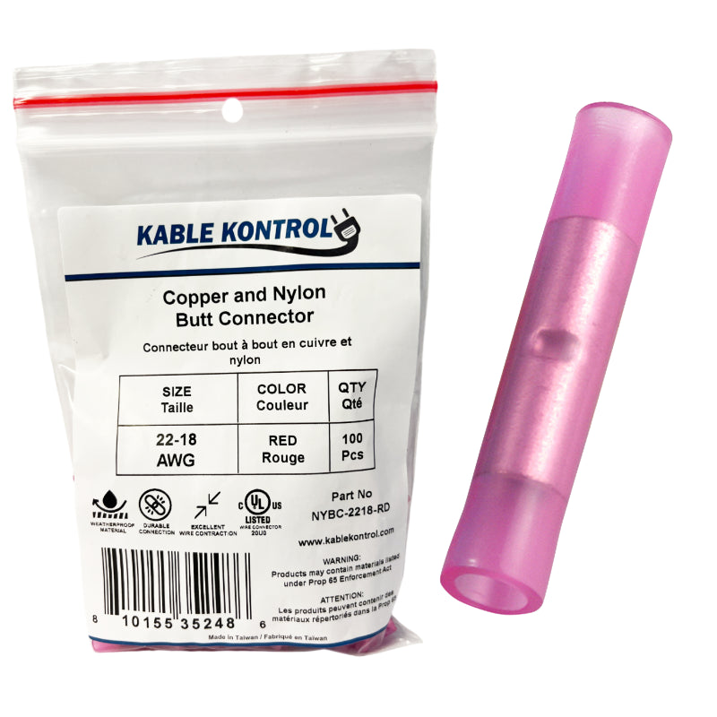 Butt Splice Connector - Nylon Insulated