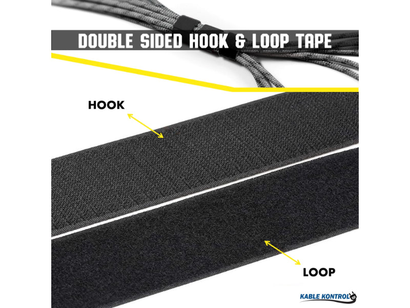 Hook and Loop Fastener Tape - 3/4" Width - 25' Roll - Black