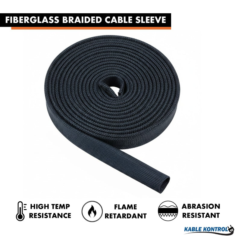 Heat Resistant Braided Fiberglass Wire Sleeve