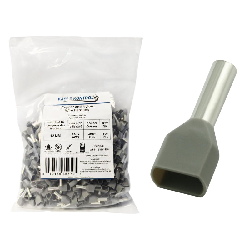 Twin Wire Ferrules - Nylon Insulated