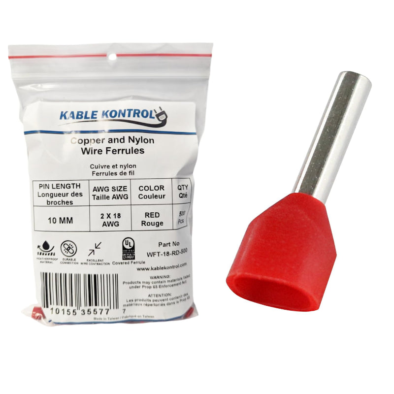 Twin Wire Ferrules - Nylon Insulated