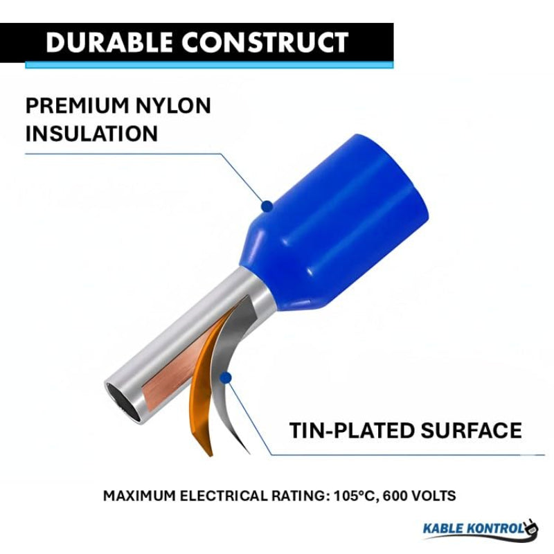 Twin Wire Ferrules - Nylon Insulated