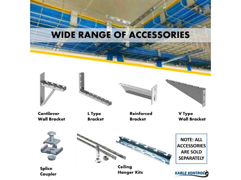 Wire Mesh Cable Tray Straight Section - Electro-Zinc Resistant Steel - 12" W x 4" D x 10' L - Chrome Finish