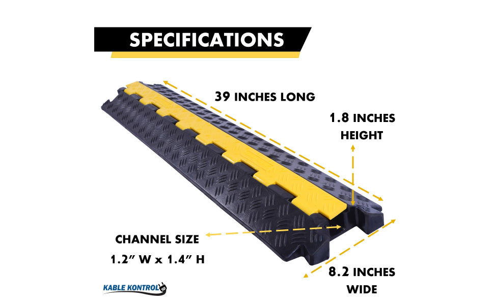 ATLAS Heavy Duty Rubber Cable Protector - 1 Channel - CP9896