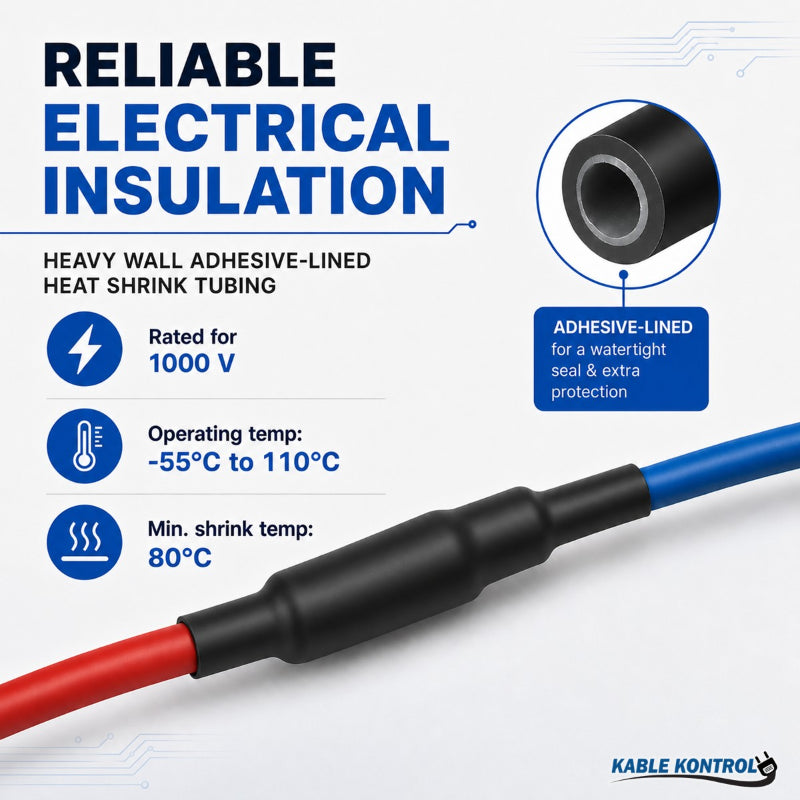 Heat Shrink Tubing - Heavy Wall Adhesive Lined - Polyolefin - 3:1 Ratio