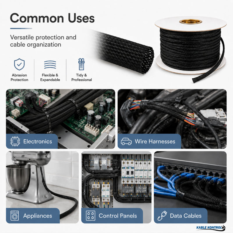 Non Fray Expandable Braided Cable Sleeving