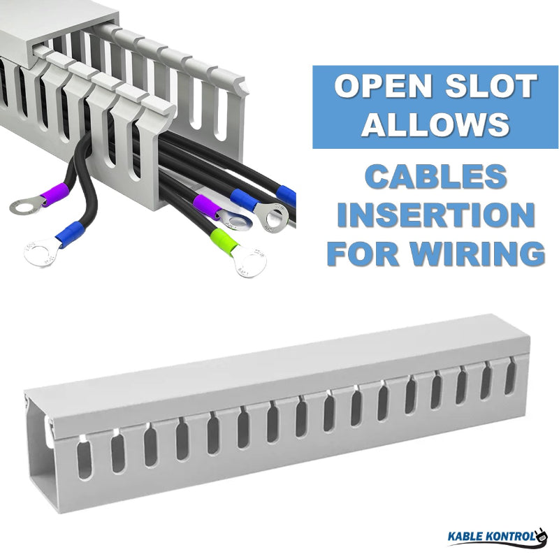 Table. Wire Slot Kable Kontrol® Wire Duct | Open Finger Slot Cable Trough — KABLE KONTROL