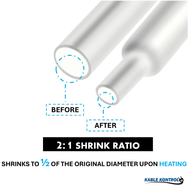 Heat Shrink Tubing - Kynar (PVDF) - Single Wall - 2:1 Ratio