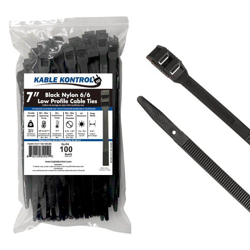Inline Low Profile Zip Ties