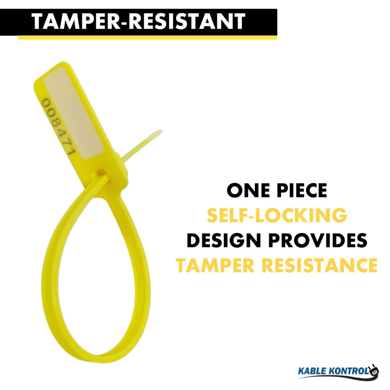 Serialized Flag Write-On Identification Cable Ties