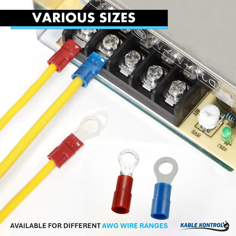 Nylon Insulated Ring Wire Terminal - Electrical Connector