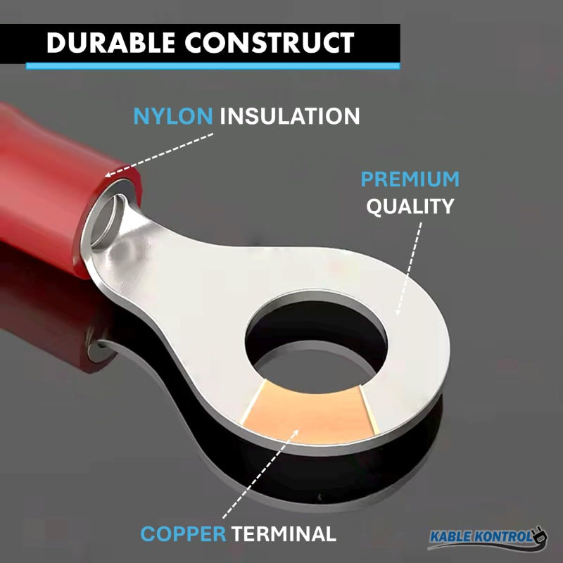 Nylon Insulated Ring Wire Terminal - Electrical Connector