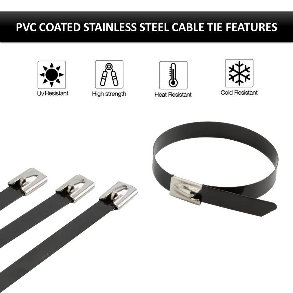 Plastic Coated Stainless Steel Cable Ties — KABLE KONTROL