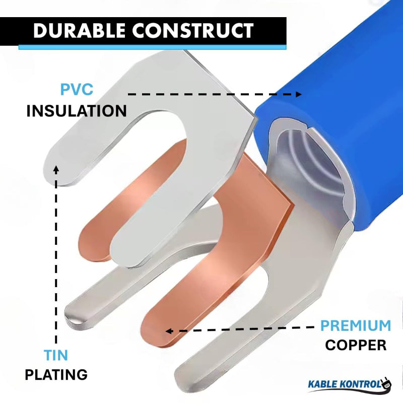 PVC Vinyl Insulated Spade Wire Terminal - Electrical Connector