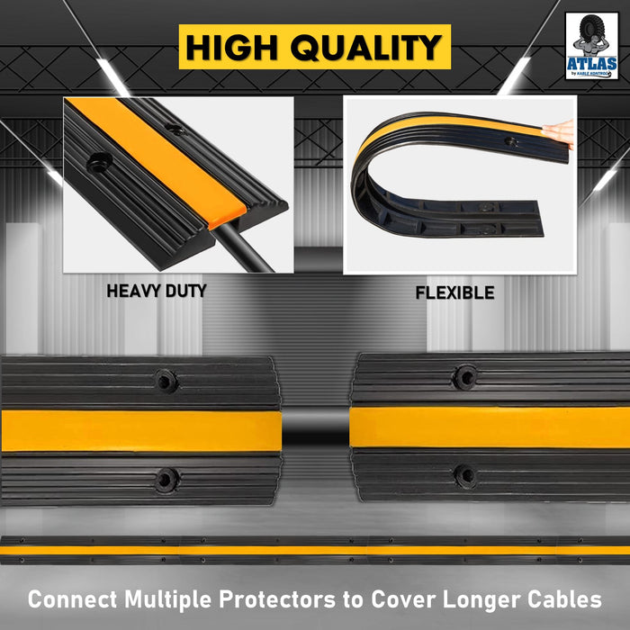 Atlas Safety Stripe Drop Over Rubber Cable Protector