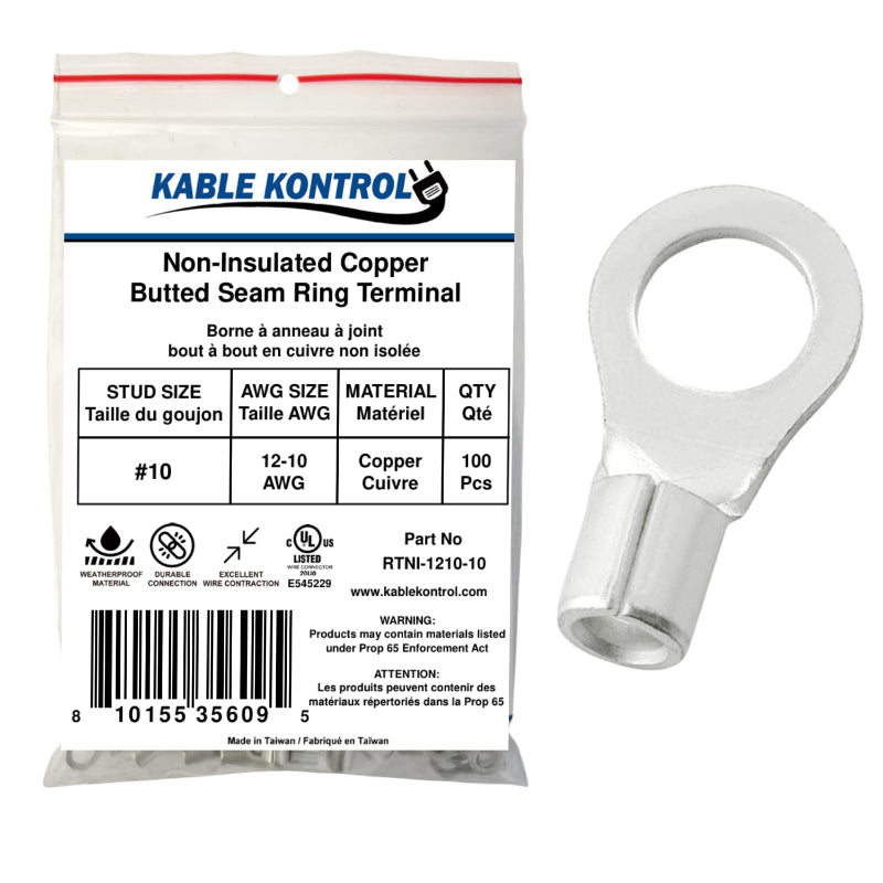 Non Insulated Ring Wire Terminal - Electrical Connector