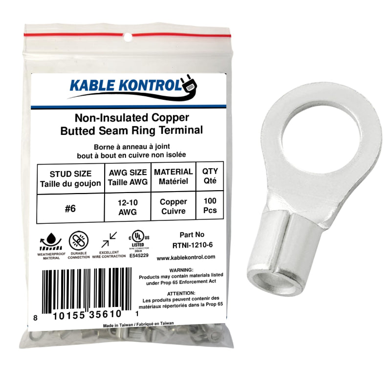 Non Insulated Ring Wire Terminal - Electrical Connector