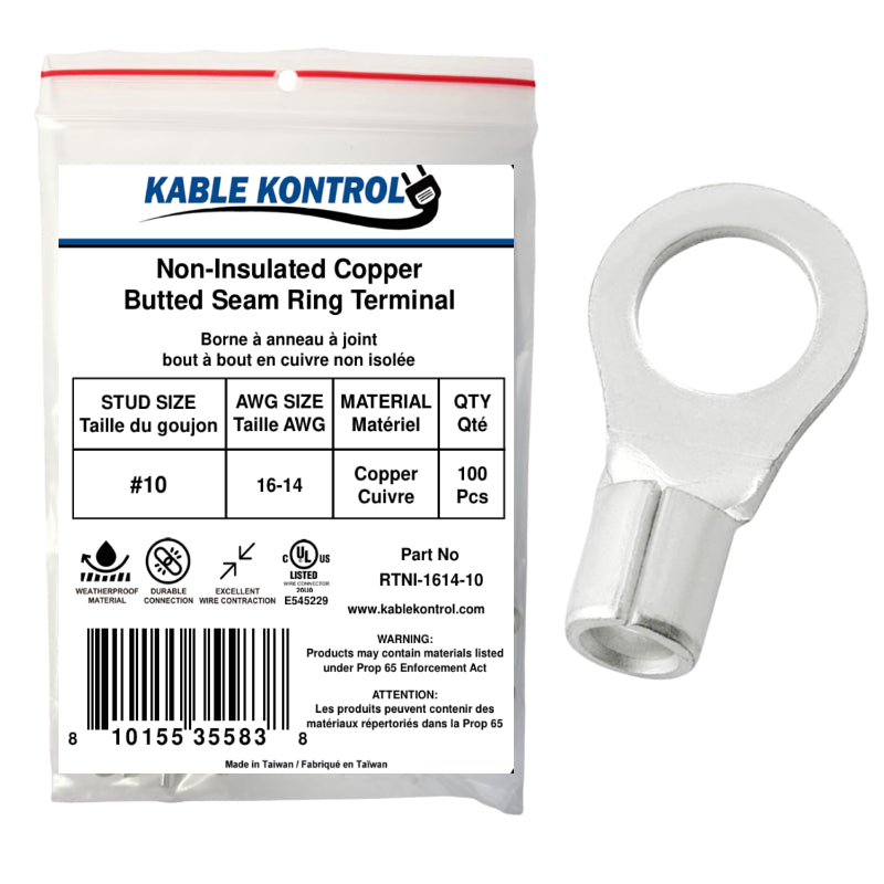 Non Insulated Ring Wire Terminal - Electrical Connector