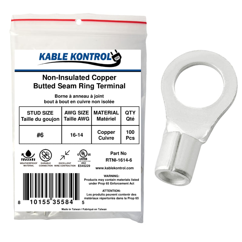 Non Insulated Ring Wire Terminal - Electrical Connector