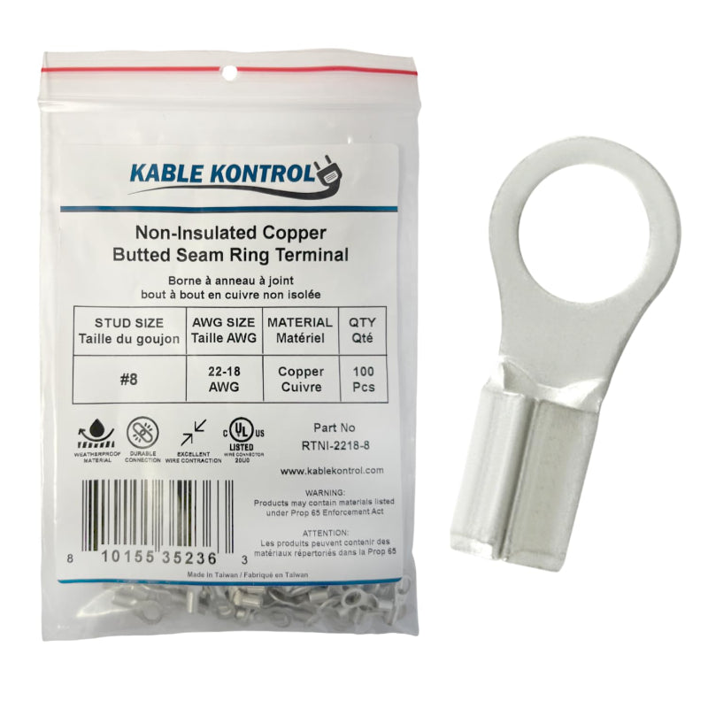 Non Insulated Ring Wire Terminal - Electrical Connector