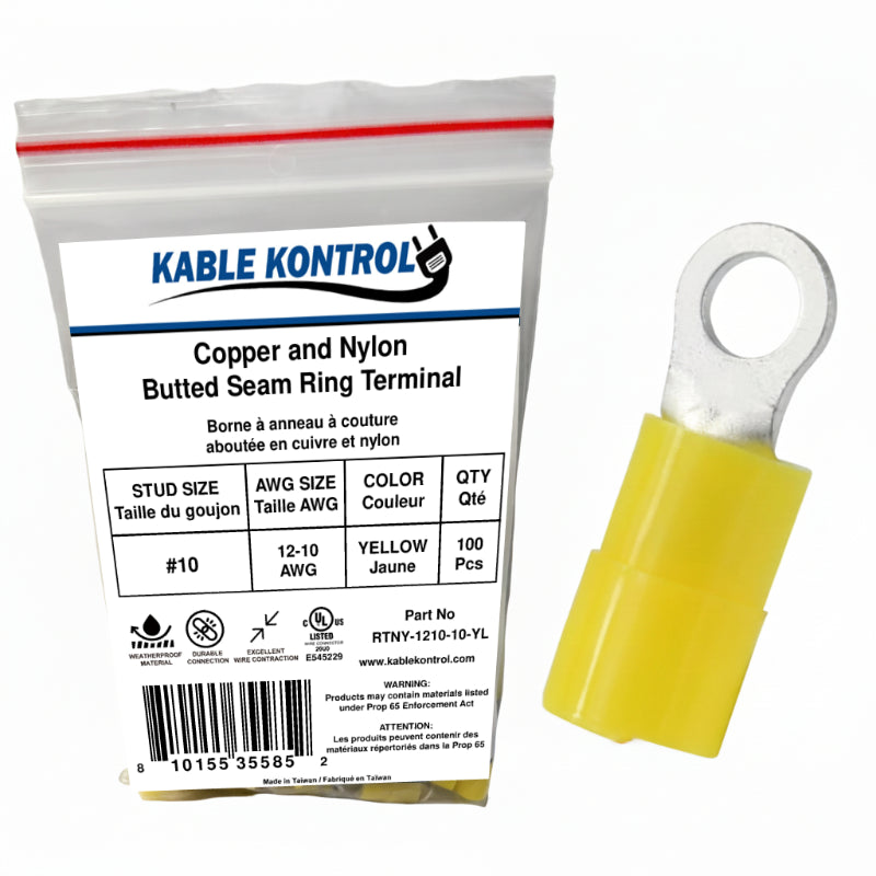 Nylon Insulated Ring Wire Terminal - Electrical Connector