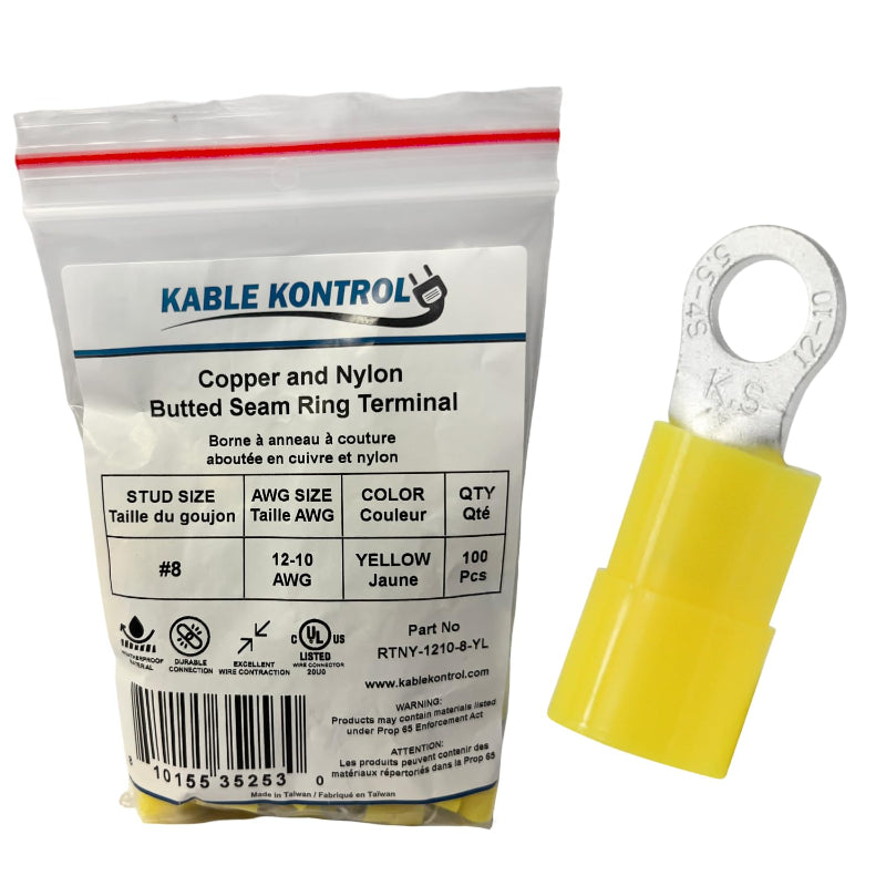 Nylon Insulated Ring Wire Terminal - Electrical Connector